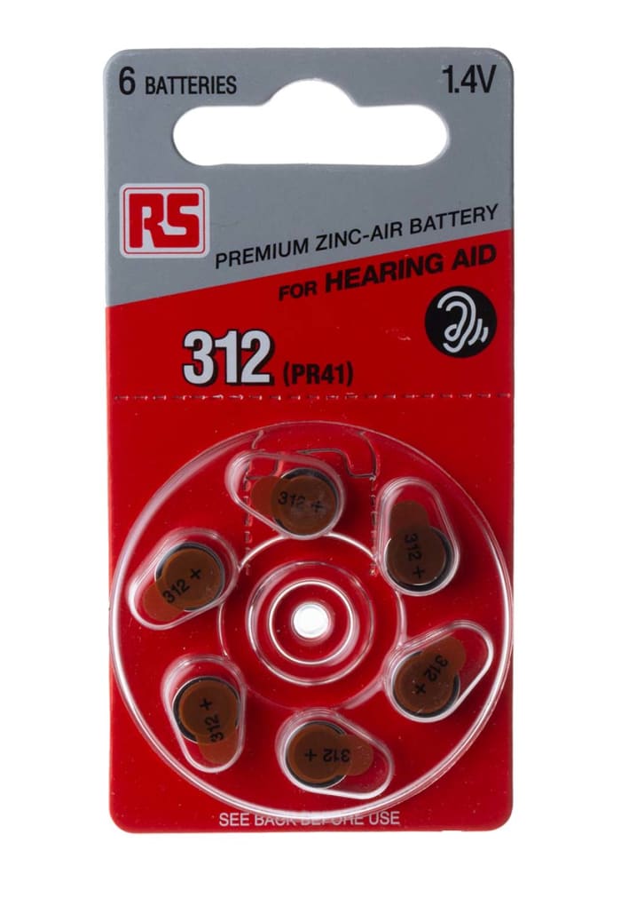 Piles bouton PR41 RS PRO, 1.4V, 7.9mm