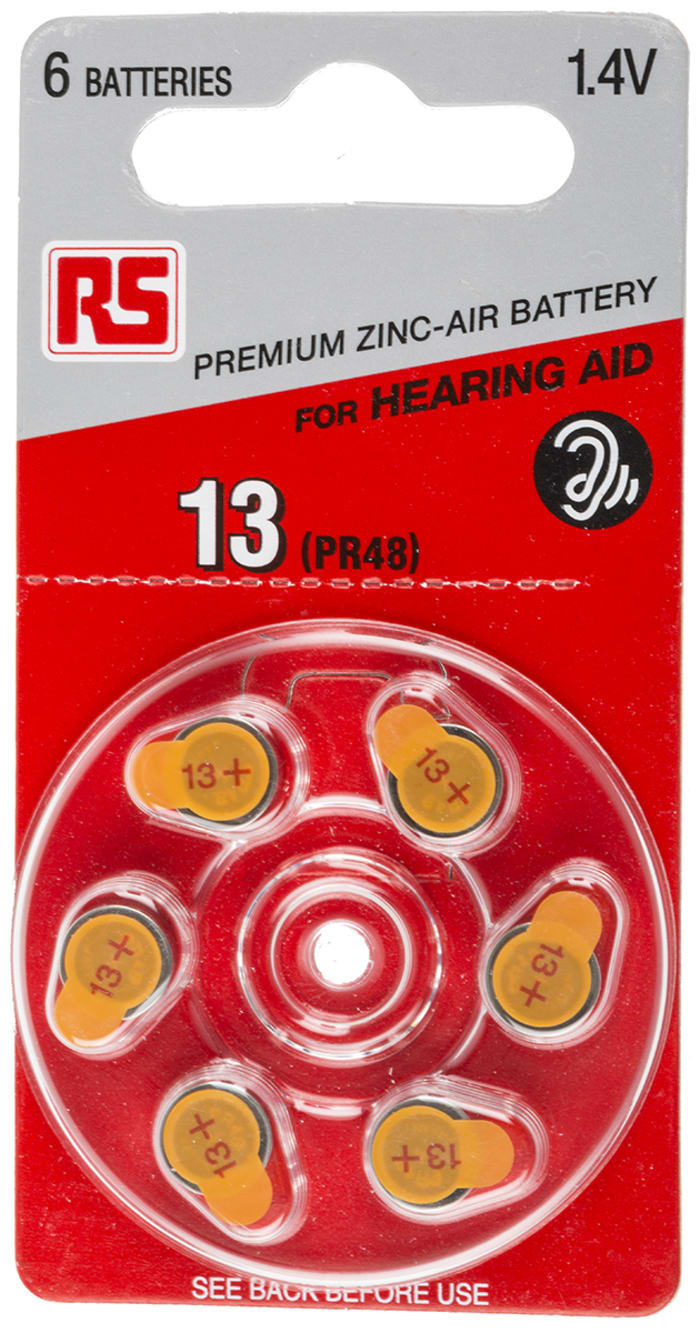 Piles bouton PR48 RS PRO, 1.4V, 7.9mm