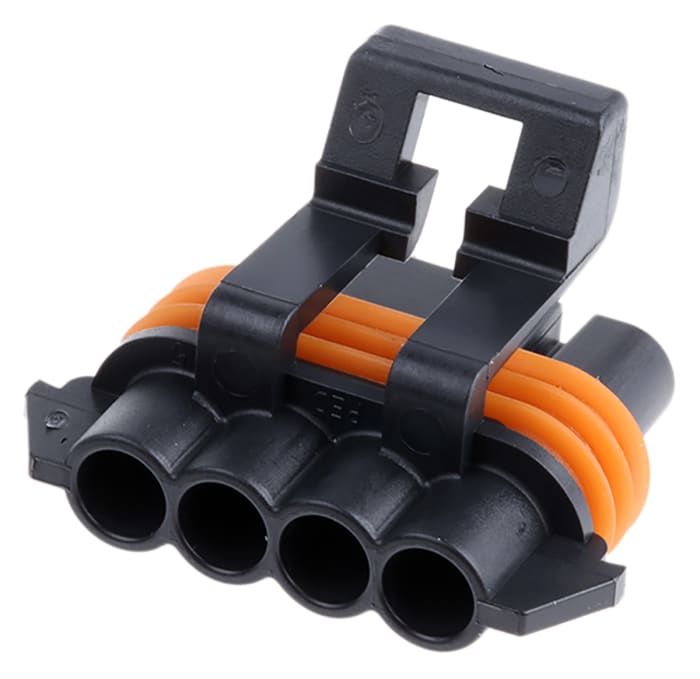 Delphi, Metri-Pack 150 Automotive Connector Socket Black Cable Mount 4 Way, Crimp Termination 12162144