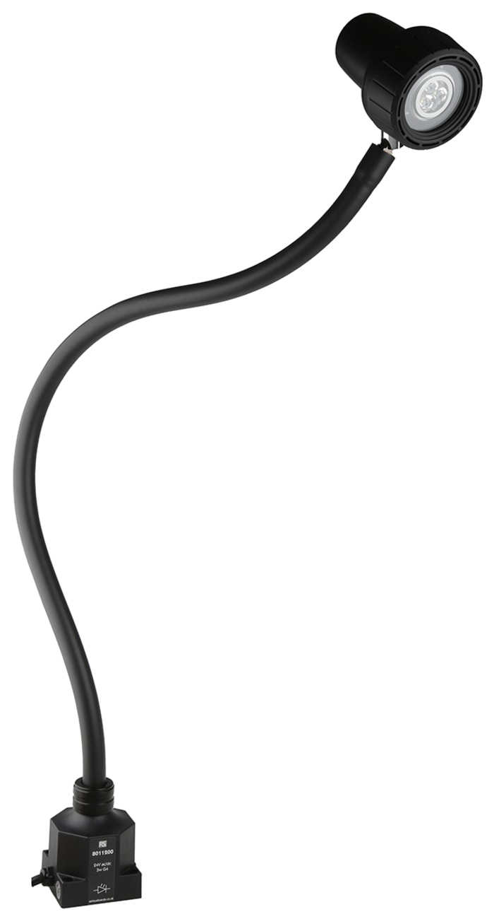 osvětlení strojů, 3 W, typ žárovky: LED Ohebný dosah 500mm, 24 V Pružné rameno Serious