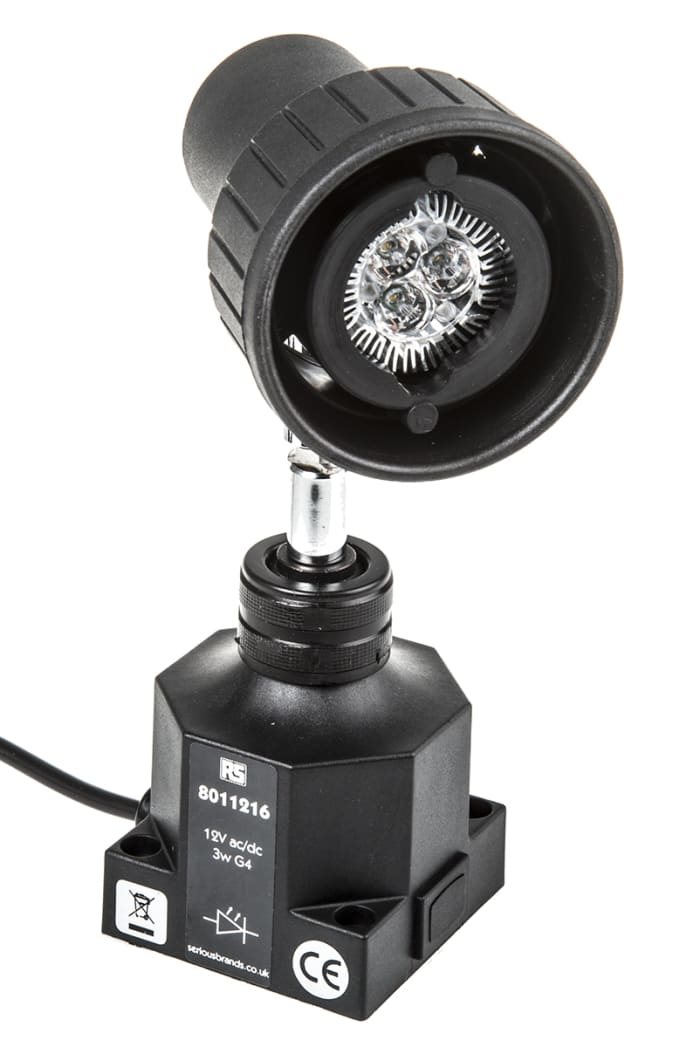 Osvětlení stroje, 3 W, typ žárovky: LED Krátké rameno, 12 V DC, 12 V DC, 12 V DC Kloubové rameno Serious