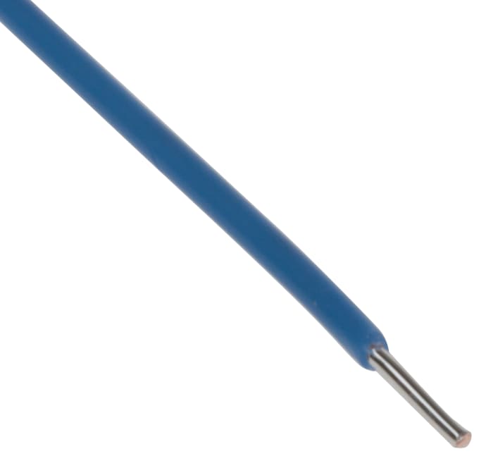 RS PRO Blue 0.13 mm² Equipment Wire, 26 AWG, 1/0.4 mm, 50m, ETFE Insulation