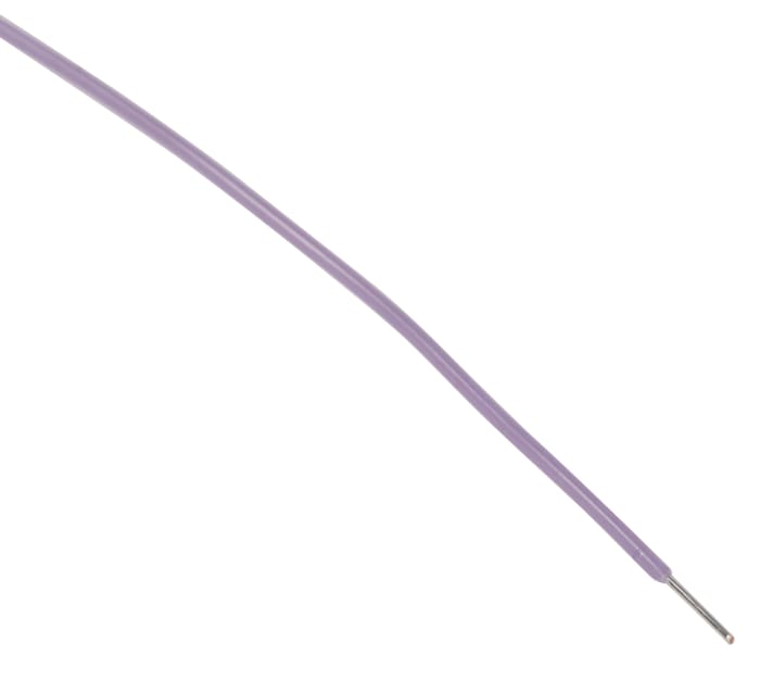 RS PRO Purple 0.13 mm² Equipment Wire, 26 AWG, 1/0.4 mm, 50m, ETFE Insulation