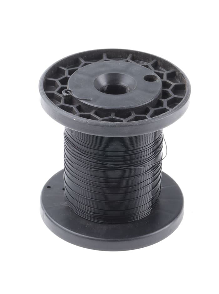 Cable para Equipos RS PRO, área transversal 0,05 mm² Filamentos del Núcleo 1/0,25 mm Negro, 300 V, long. 50m, 30 AWG