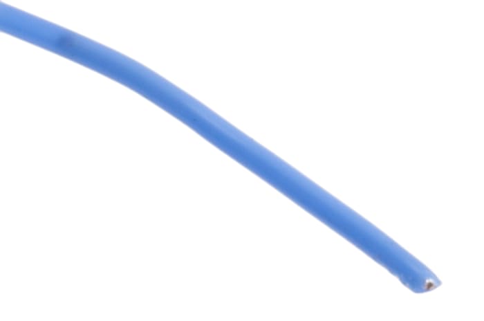 Cable para Equipos RS PRO, área transversal 0,05 mm² Filamentos del Núcleo 1/0,25 mm Azul, 300 V, long. 50m, 30 AWG
