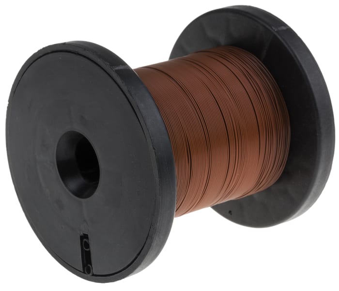 RS PRO Brown 0.05 mm² Equipment Wire, 30 AWG, 1/0.25 mm, 50m, ETFE Insulation