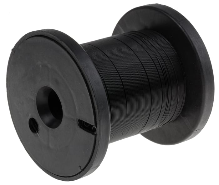 Cable para Equipos RS PRO, área transversal 0,05 mm² Filamentos del Núcleo 1/0,25 mm Negro, 300 V, long. 50m, 30 AWG