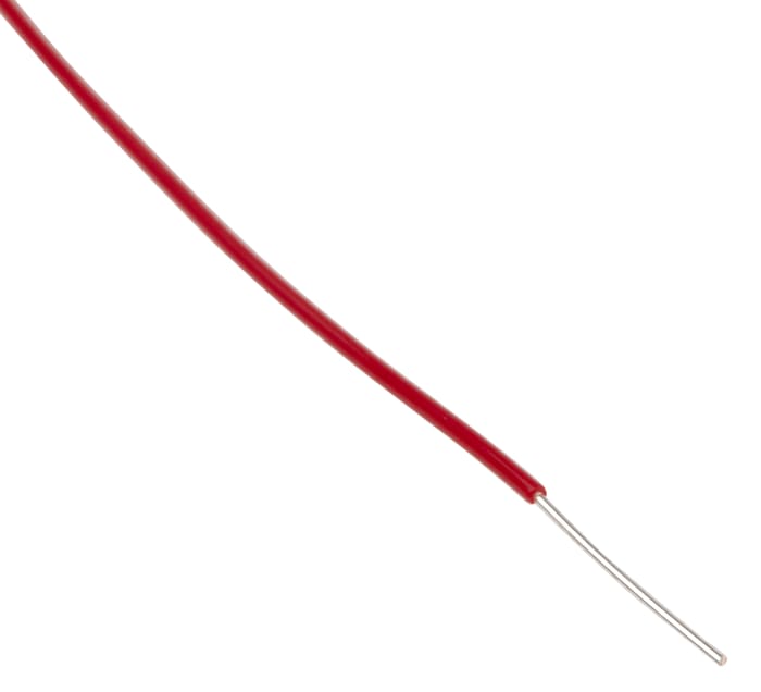 RS PRO Red 0.13 mm² Equipment Wire, 26 AWG, 1/0.4 mm, 50m, ETFE Insulation