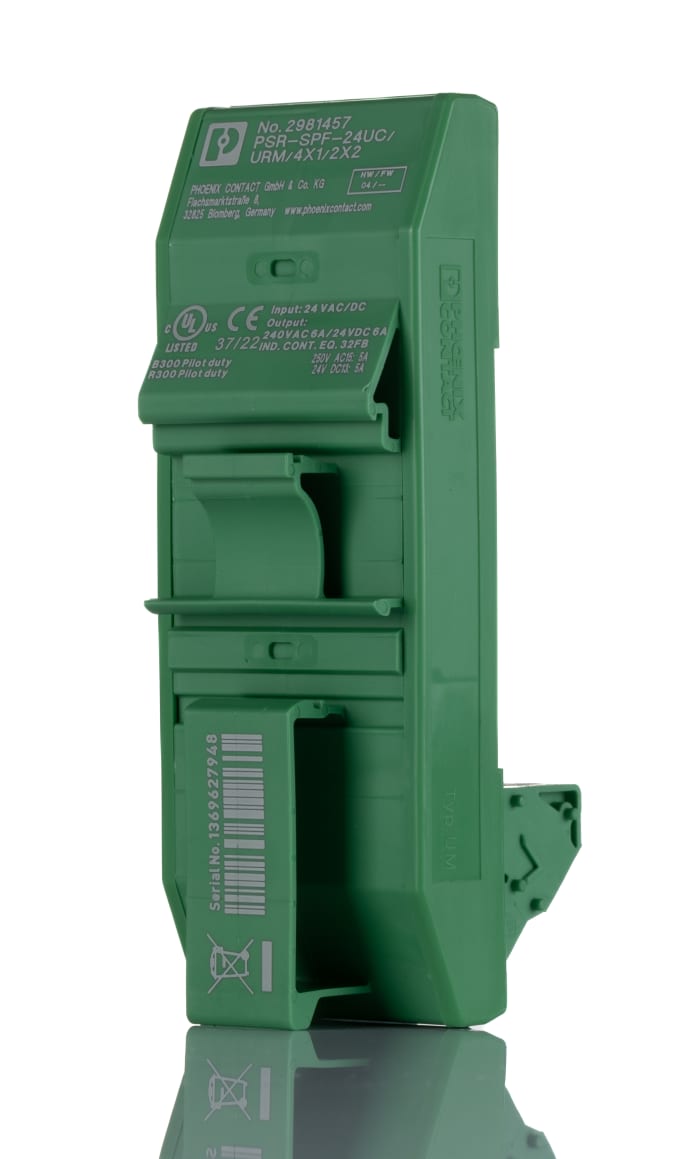 Phoenix Contact PSRclassic PSR-SPF- 24UC/URM/4X1/2X2 Coupling Relay, 24V ac/dc, Single Channel, 6 Safety Contacts