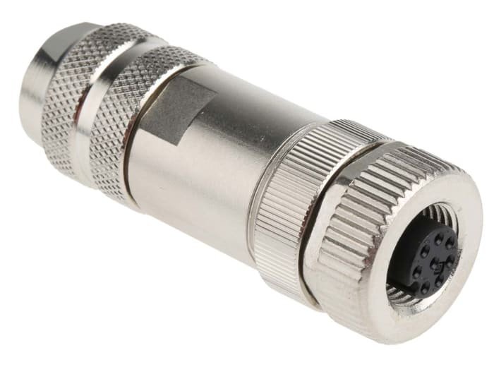Konektor 8kontaktová samice přímá kabelová montáž velikost pouzdra 20mm samice řada SACC zašroubování