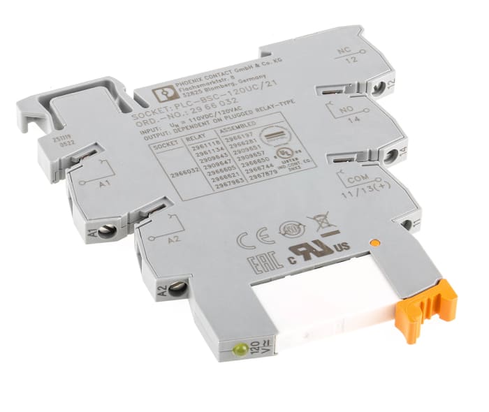 Relé modular Phoenix Contact PLC-RSC-120UC/21, SPDT, 120V ac, montaje en panel