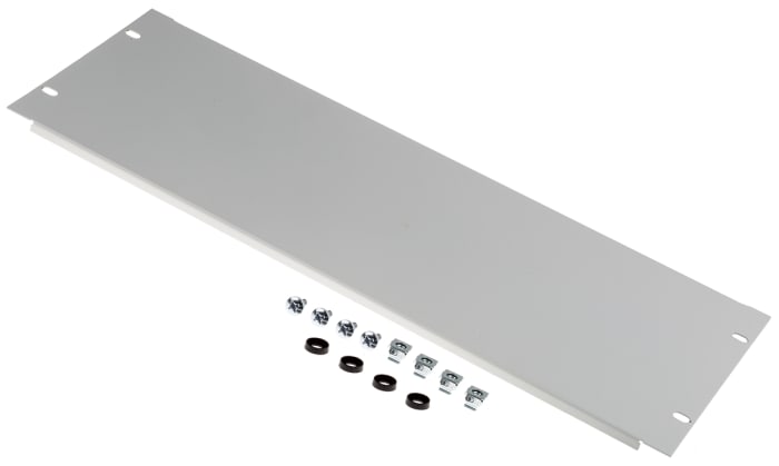 Panneau d'obturation 4U RS PRO, 483 x 9mm, Gris