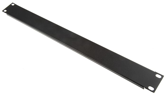 Panneau d'obturation 1U RS PRO, 483 x 9mm, Noir