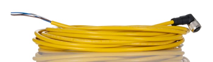 Phoenix Contact Right Angle Female 4 way M12 to Unterminated Sensor Actuator Cable, 10m