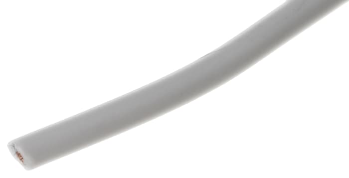 RS PRO White 0.5 mm² Tri-rated Cable, 22 AWG, 16/0.2 mm, 100m, PVC Insulation