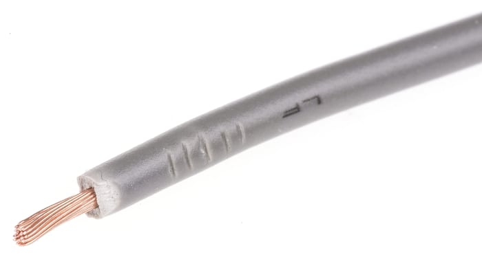 RS Pro, 100m Gri Tri-Rated Pano Kablosu, PVC, 0,75 mm², 600 → 1000 V