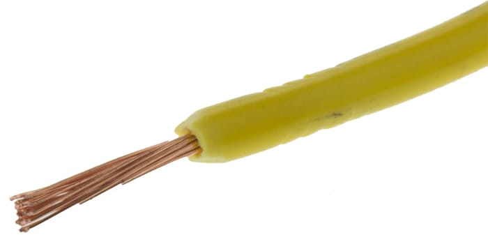 Câble triple homologation RS PRO, 0,75 mm², Jaune, 20 AWG, 100m, 1 kV
