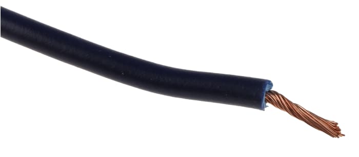 RS PRO Mid-blue 1 mm² Tri-rated Cable, 18 AWG, 32/0.2 mm, 100m, PVC Insulation