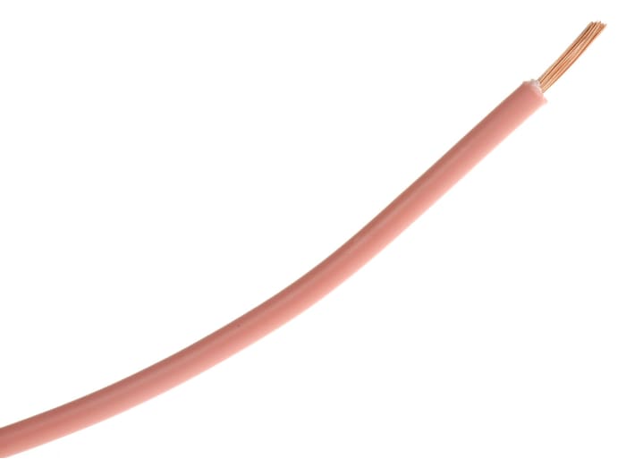 RS PRO Pink 1.5 mm² Tri-rated Cable, 16 AWG, 30/0.25 mm, 100m, PVC Insulation