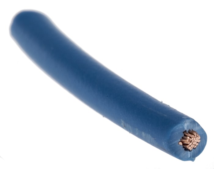 RS PRO Mid-blue 1.5 mm² Tri-rated Cable, 16 AWG, 30/0.25 mm, 100m, PVC Insulation