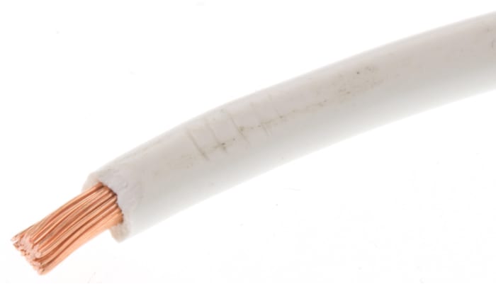 RS PRO White 2.5 mm² Tri-rated Cable, 14 AWG, 50/0.25 mm, 100m, PVC Insulation