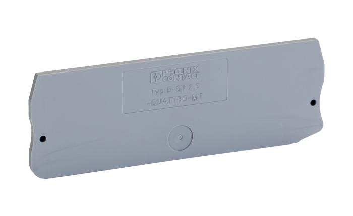 Phoenix Contact 5-QUATTRO-MT, D-ST 2 Series End Cover for Use with Modular Terminal Block