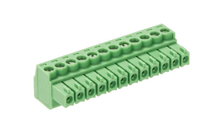 Phoenix Contact, 3.5mm Pitch, MC 1.5/12-ST-3.5, 12 Way, , Pluggable Terminal Block, Plug, Cable Mount, Screw