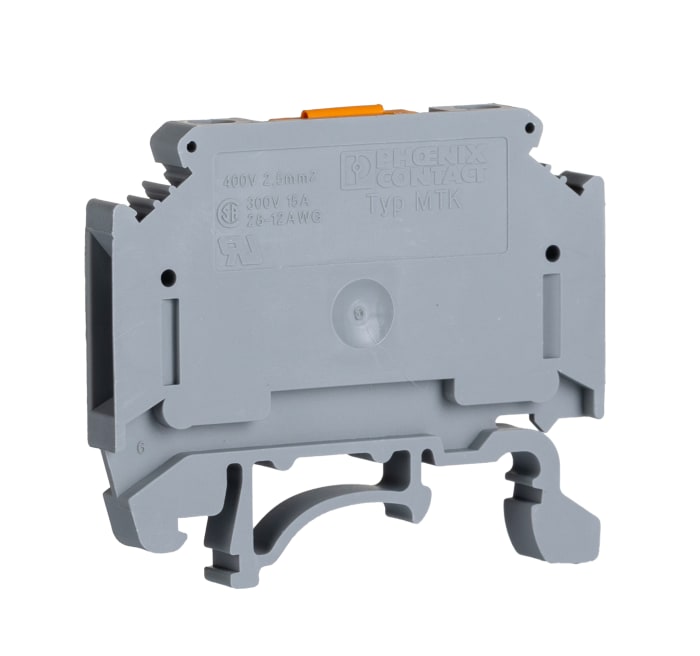 Phoenix Contact 3101016 MTK Series Grey, Single-Level, Screw Termination