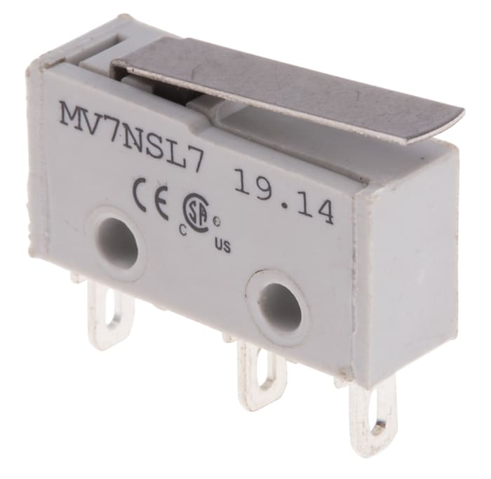 RS PRO Lever Subminiature Micro Switch, Solder Terminal, 2 A @ 250 V ac, SPST, IP40