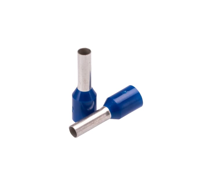 Phoenix Contact, AI2.5 - 8 BU Insulated Ferrule, 8mm Pin Length, 2.3mm Pin Diameter, 2.5mm² Wire Size, Blue