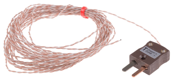 RS PRO Type T Exposed Junction Thermocouple 5m Length, 1/0.2mm Diameter, -75°C → +250°C
