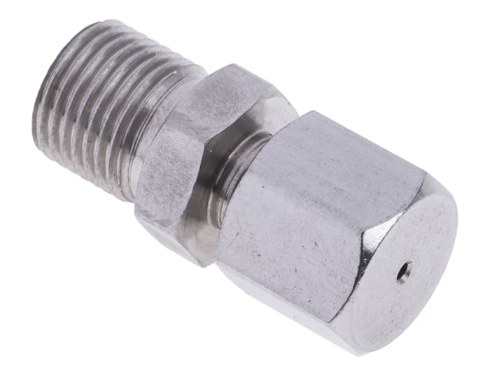 RS PRO 1/8 BSP Compression Fitting for Use with Thermocouple or PRT Probe, 1mm Probe, RoHS Compliant Standard