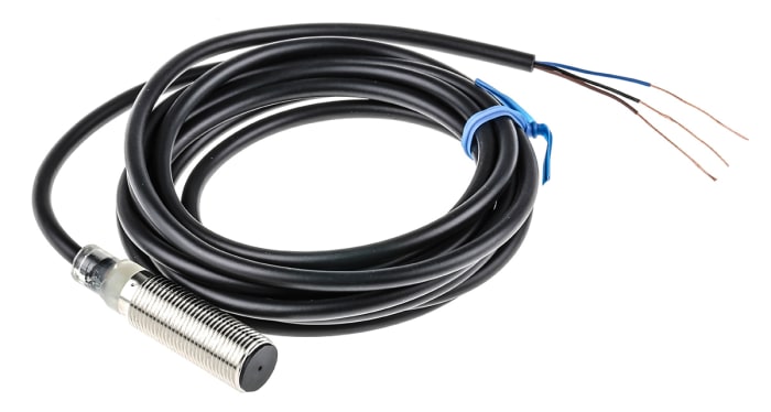 Omron Inductive Threaded Barrel Proximity Sensor, M12, 4 mm Detection, PNP NO, 10 → 30 V dc