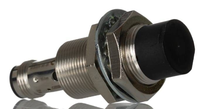 Omron Inductive Threaded Barrel Proximity Sensor, M18, 16 mm Detection, PNP NO, 12 → 24 V dc