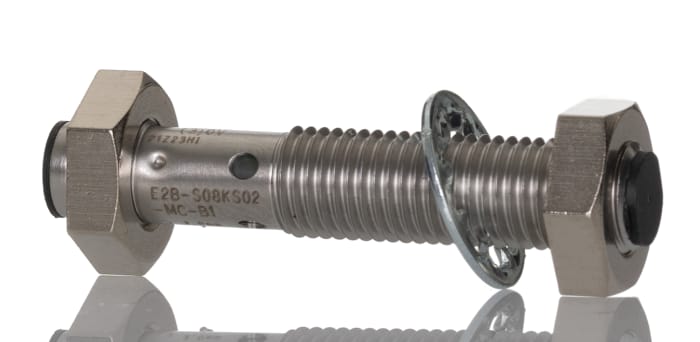 Omron Inductive Threaded Barrel Proximity Sensor, M8, 2 mm Detection, PNP NO, 10 → 30 V dc