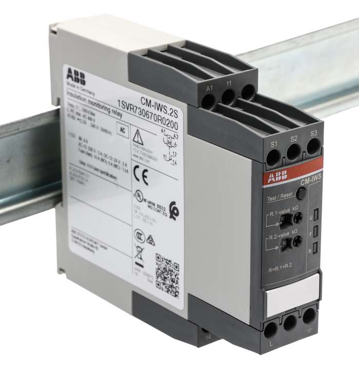 ABB Insulation Monitoring Relay, 1, 3 Phase, SPDT, 0 → 400V ac, DIN Rail