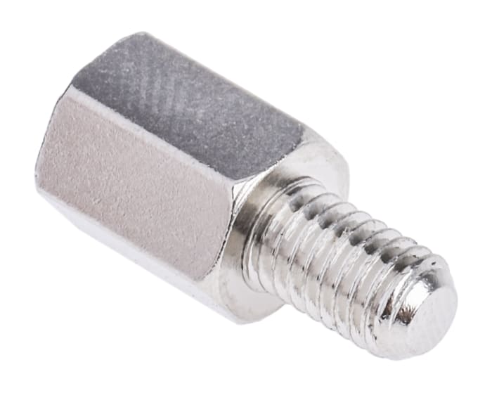 RS PRO Standoff, M5 x M5 Thread, 10mm Body, Brass, Male/Female, 8mm Stud