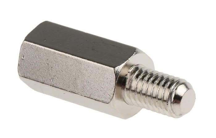 Aislador M5 Hexagonal RS PRO, long. 15 mm, long. 8 mm, rosca hembra 13 mm, de Latón