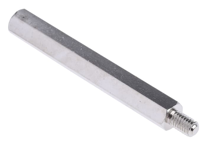 Separador roscado hexagonal Macho/Hembra RS PRO, M5 x M5, long. 60mm, rosca macho 8mm, rosca hembra 15mm, de Latón