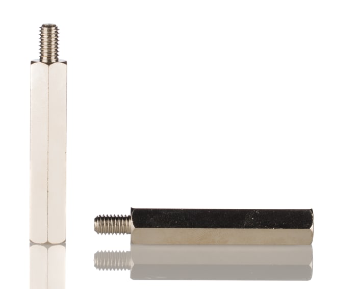 Separador roscado hexagonal Macho/Hembra RS PRO, M6 x M6, long. 50mm, rosca macho 10mm, rosca hembra 15mm, de Acero