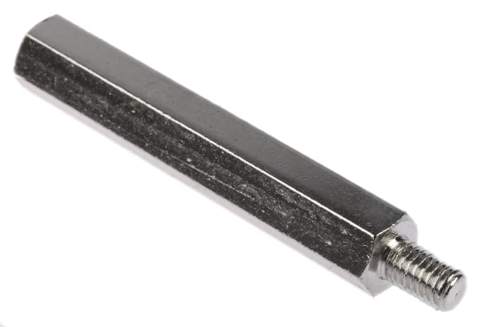 Separador roscado hexagonal Macho/Hembra RS PRO, M6 x M6, long. 60mm, rosca macho 10mm, rosca hembra 15mm, de Acero