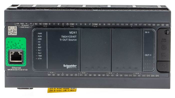 Schneider Electric Modicon M241 PLC Sistemi, Ethernet, ModBus, Profibus DP, USB Haberleşmeli, 128K Basamak Kapasiteli