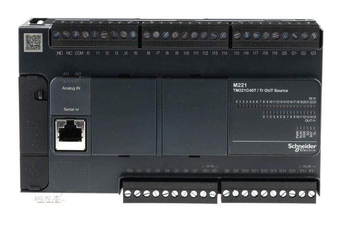PLC procesor řada Modicon M221, výstup: Digitální Ethernet, ModBus, Profibus DP, USB 40 vstupů/výstupů 128 MB Montáž do