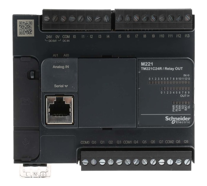 Controlador lógico Schneider Electric Modicon M221, 240 V, 10 salidas tipo Digital