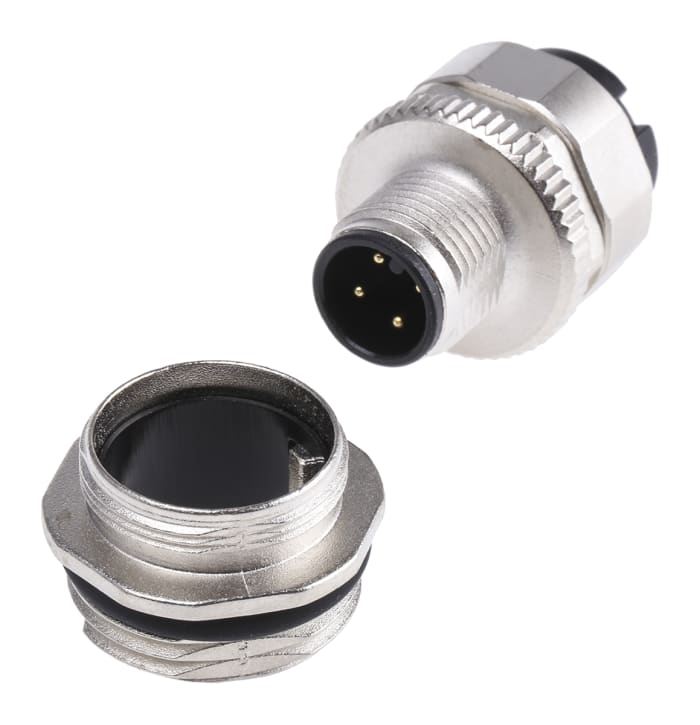 binder Circular Connector, 4 Contacts, Cable, M12 Connector, Socket, Male, IP67, 713 Series