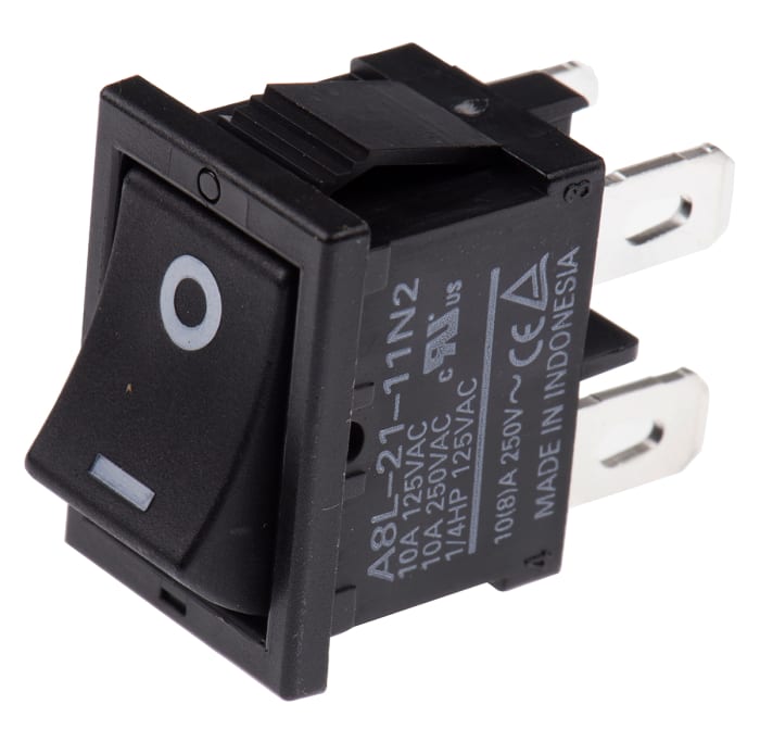 Omron DPST, On-Off Rocker Switch Panel