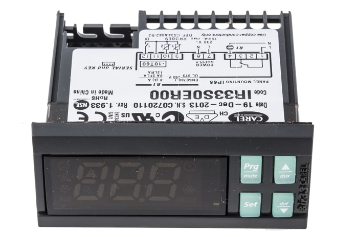 Carel IR33 On/Off Temperature Controller, 76.2 x 101mm, 230 V ac Supply Voltage