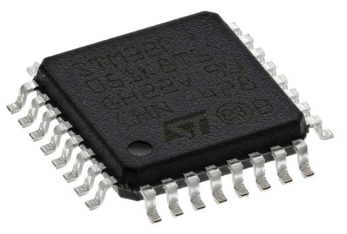STMicroelectronics, 32bit ARM Cortex M0, STM32F0 Microcontroller, 48MHz, 64 kB Flash, 32-Pin LQFP