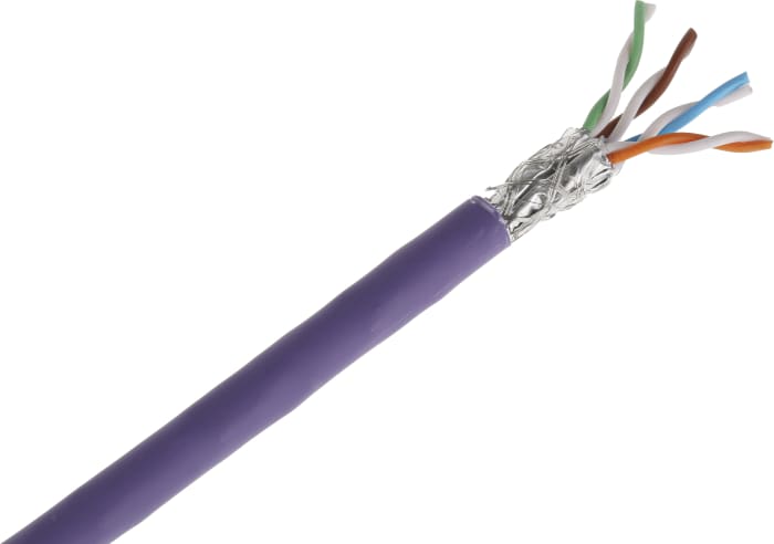 Câble Ethernet catégorie 7a S/FTP RS PRO, Violet, 500m LSZH Sans terminaison LSZH