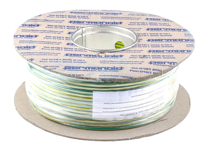 RS PRO | RS PRO H07V2-K Series Green, Yellow 4 mm² Hook Up Wire, 12 AWG ...
